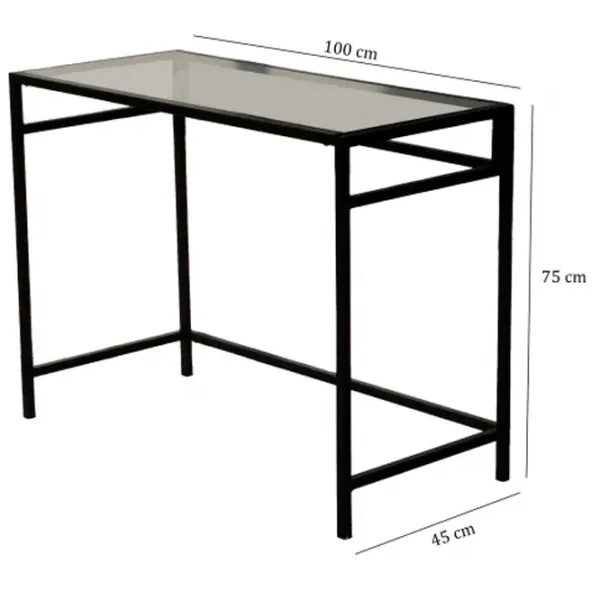 Masă de birou Trendy M100F Sticlă/ Black photo 6