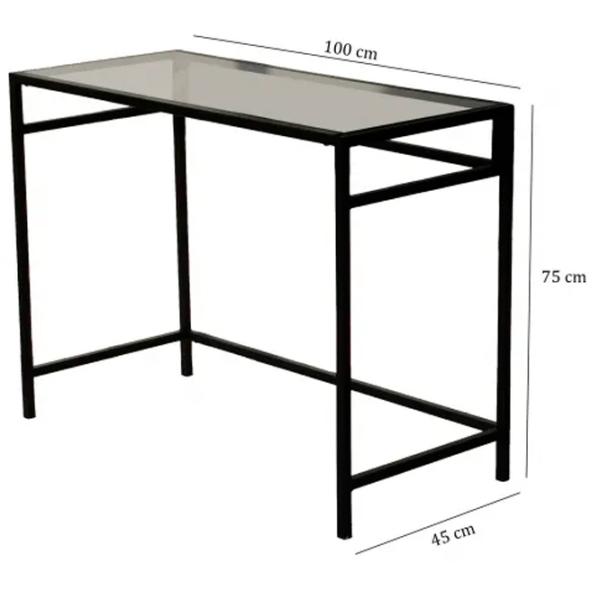 Masă de birou Trendy M100F Sticlă/ Black photo 6