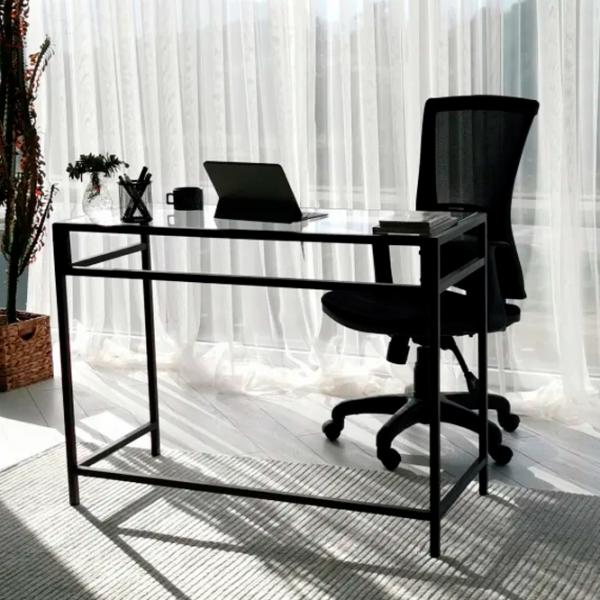 Masă de birou Trendy M100 Sticlă/ Black photo 2
