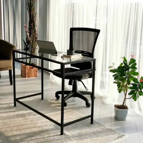 Masă de birou Trendy M100 Sticlă/ Black photo 4