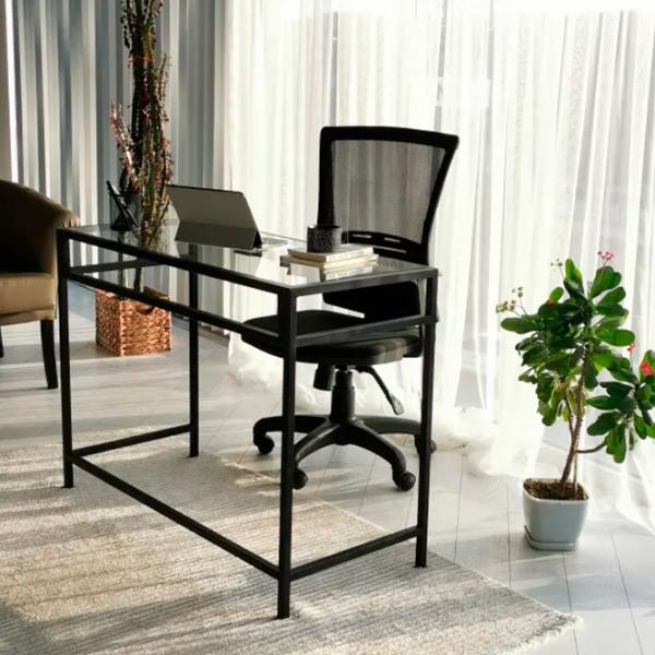 Masă de birou Trendy M100 Sticlă/ Black photo 4
