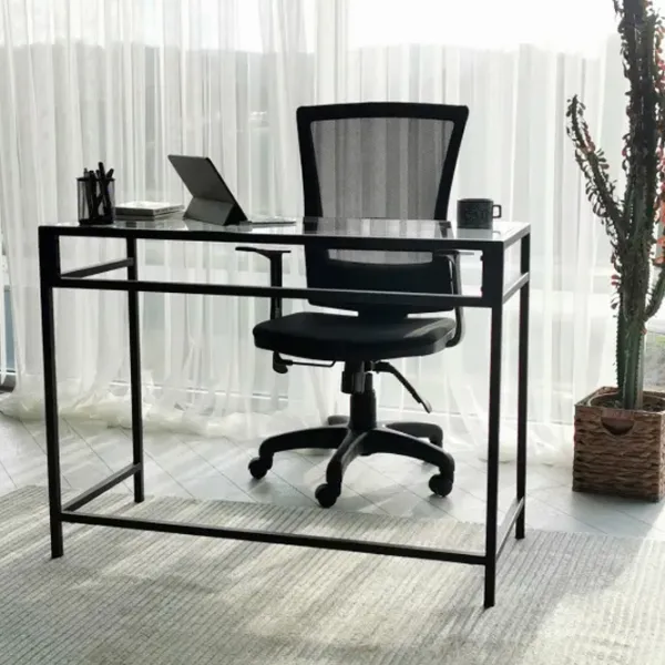 Masă de birou Trendy M100 Sticlă/ Black photo 5