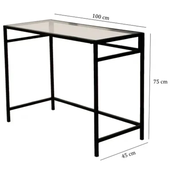 Masă de birou Trendy M100 Sticlă/ Black photo 8