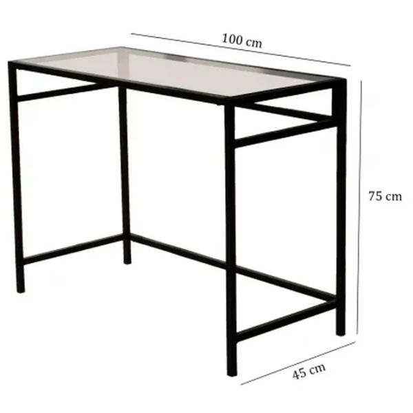 Masă de birou Trendy M100 Sticlă/ Black photo 8