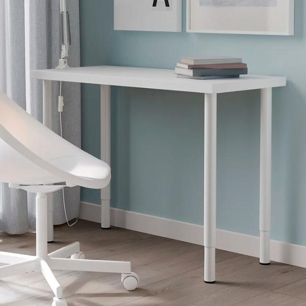 Masă de birou Ikea Linnmon/Olov PAL/ White photo 3