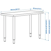 Офисный стол Ikea Linnmon/Olov ДСП/ Дуб Сонома photo 5