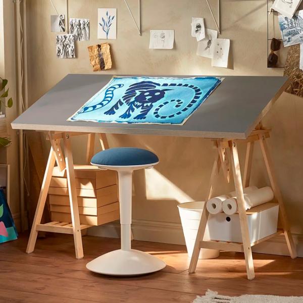 Офисный стол Ikea Lagkapten/Mittback ДСП/ Серый photo 4