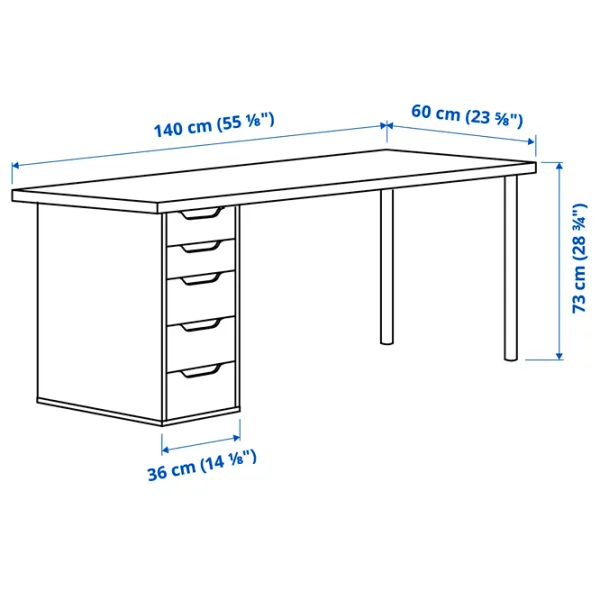 Masă de birou Ikea Lagkapten/Alex PAL/ Antracit photo 6