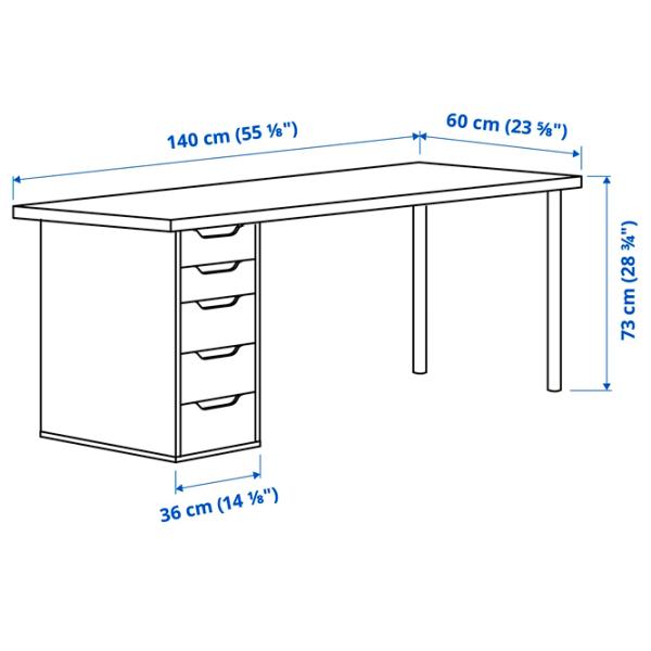 Masă de birou Ikea Lagkapten/Alex PAL/ Antracit photo 6