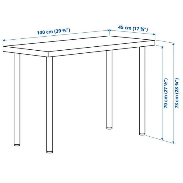 Офисный стол Ikea Linnmon/Adils ДСП/ Бежевый photo 5