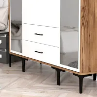 Dulap pentru haine Trendy Kumsal RTR 160 x 47.5 x 201.4 / PAL melaminat / Walnut photo 6