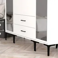 Dulap pentru haine Trendy Kumsal RTR 160 x 47.5 x 201.4 / PAL melaminat / White photo 6