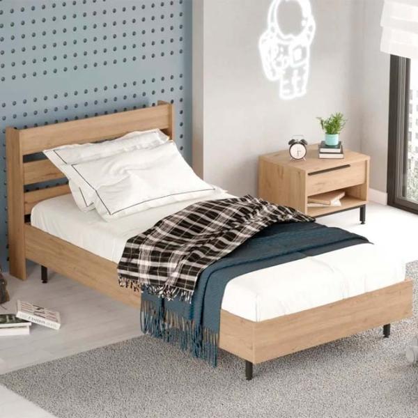 Кровать Trendy ON13-W 100 x 200 см / ДСП / Дуб photo 3