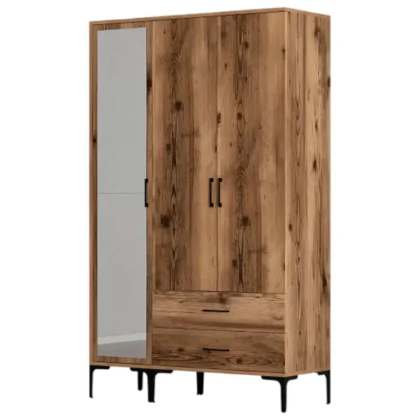 Dulap pentru haine Trendy Kumsal RT 120 x 47.5 x 201.4 / PAL melaminat / Walnut photo 1