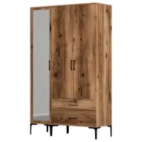 Dulap pentru haine Trendy Kumsal RT 120 x 47.5 x 201.4 / PAL melaminat / Walnut
