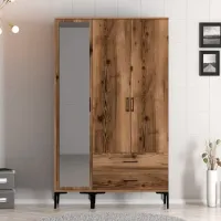 Dulap pentru haine Trendy Kumsal RT 120 x 47.5 x 201.4 / PAL melaminat / Walnut photo 3