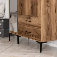 Dulap pentru haine Trendy Kumsal RT 120 x 47.5 x 201.4 / PAL melaminat / Walnut photo 8