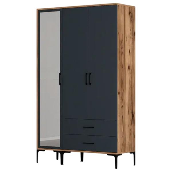 Dulap pentru haine Trendy Kumsal RT 120 x 47.5 x 201.4 / PAL melaminat / Walnut photo 1