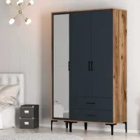 Dulap pentru haine Trendy Kumsal RT 120 x 47.5 x 201.4 / PAL melaminat / Walnut photo 6