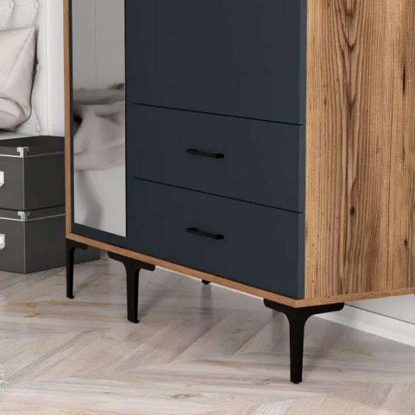 Dulap pentru haine Trendy Kumsal RT 120 x 47.5 x 201.4 / PAL melaminat / Walnut photo 8