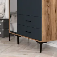 Dulap pentru haine Trendy Kumsal RT 120 x 47.5 x 201.4 / PAL melaminat / Walnut photo 8