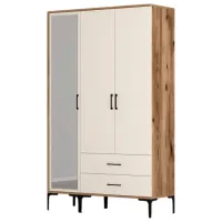 Dulap pentru haine Trendy Kumsal RT 120 x 47.5 x 201.4 / PAL melaminat / Walnut