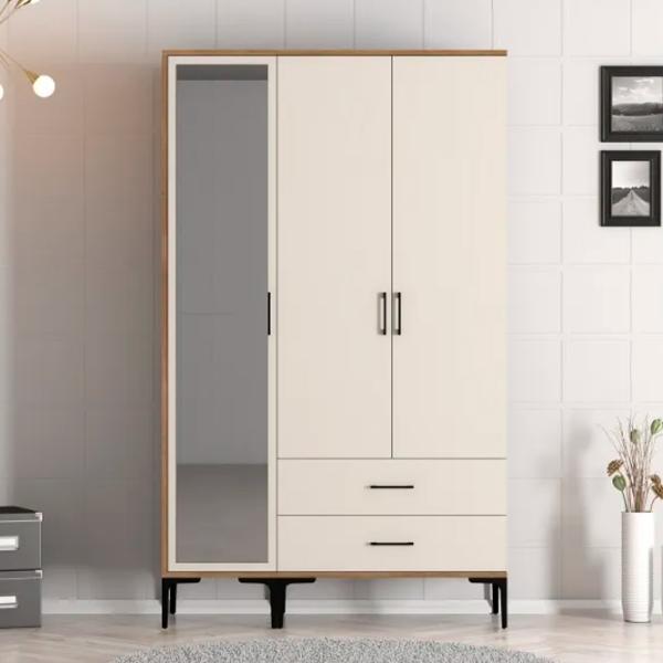 Dulap pentru haine Trendy Kumsal RT 120 x 47.5 x 201.4 / PAL melaminat / Walnut photo 3