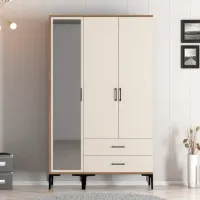 Dulap pentru haine Trendy Kumsal RT 120 x 47.5 x 201.4 / PAL melaminat / Walnut photo 3
