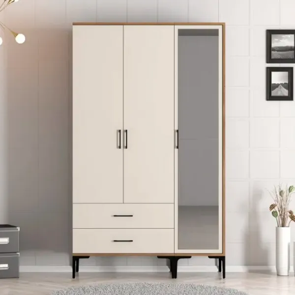 Dulap pentru haine Trendy Kumsal RT 120 x 47.5 x 201.4 / PAL melaminat / Walnut photo 4