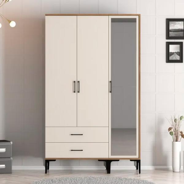 Dulap pentru haine Trendy Kumsal RT 120 x 47.5 x 201.4 / PAL melaminat / Walnut photo 4