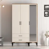 Dulap pentru haine Trendy Kumsal RT 120 x 47.5 x 201.4 / PAL melaminat / Walnut photo 4
