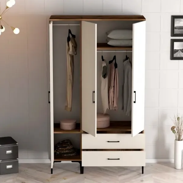 Dulap pentru haine Trendy Kumsal RT 120 x 47.5 x 201.4 / PAL melaminat / Walnut photo 6