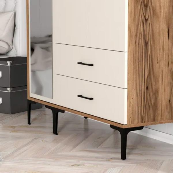 Dulap pentru haine Trendy Kumsal RT 120 x 47.5 x 201.4 / PAL melaminat / Walnut photo 8