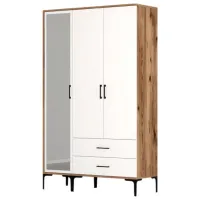 Dulap pentru haine Trendy Kumsal RT 120 x 47.5 x 201.4 / PAL melaminat / Walnut
