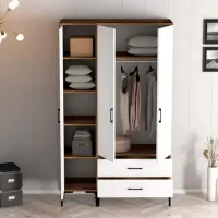 Dulap pentru haine Trendy Kumsal RT 120 x 47.5 x 201.4 / PAL melaminat / Walnut photo 4