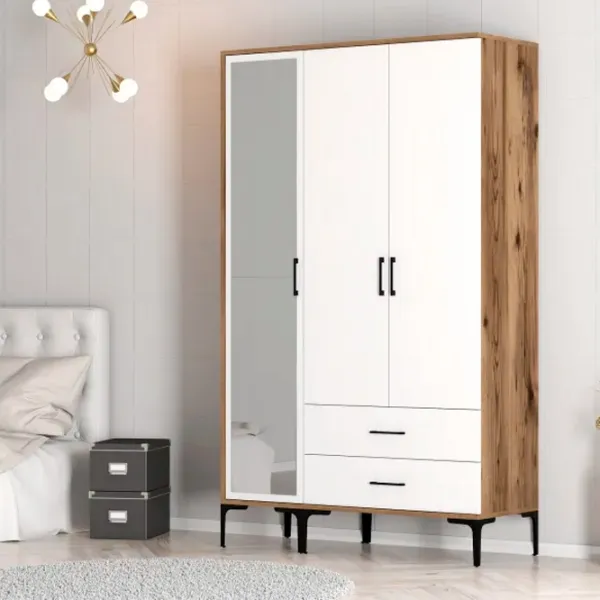Dulap pentru haine Trendy Kumsal RT 120 x 47.5 x 201.4 / PAL melaminat / Walnut photo 7