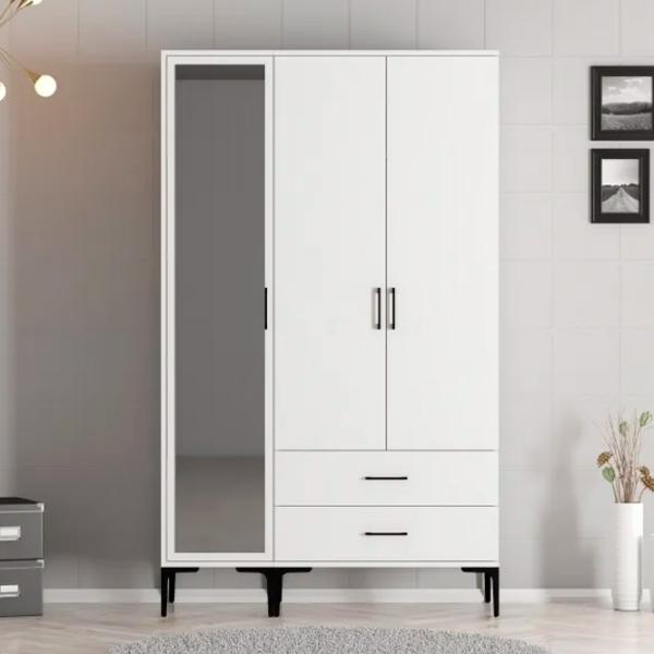 Гардероб Trendy Kumsal RT 120 x 47.5см x 201.4 / ДСП меламин / White photo 3