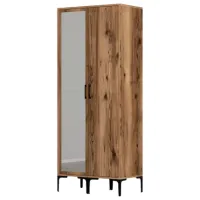Dulap pentru haine Trendy Kumsal RS 80 x 47.5 x 201.4 / PAL melaminat / Walnut