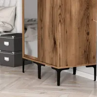 Dulap pentru haine Trendy Kumsal RS 80 x 47.5 x 201.4 / PAL melaminat / Walnut photo 6