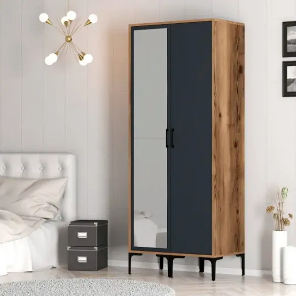 Гардероб Trendy Kumsal RS 80 x 47.5см x 201.4 / ДСП меламин / Oреховый photo 5