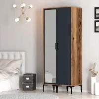 Гардероб Trendy Kumsal RS 80 x 47.5см x 201.4 / ДСП меламин / Oреховый photo 5