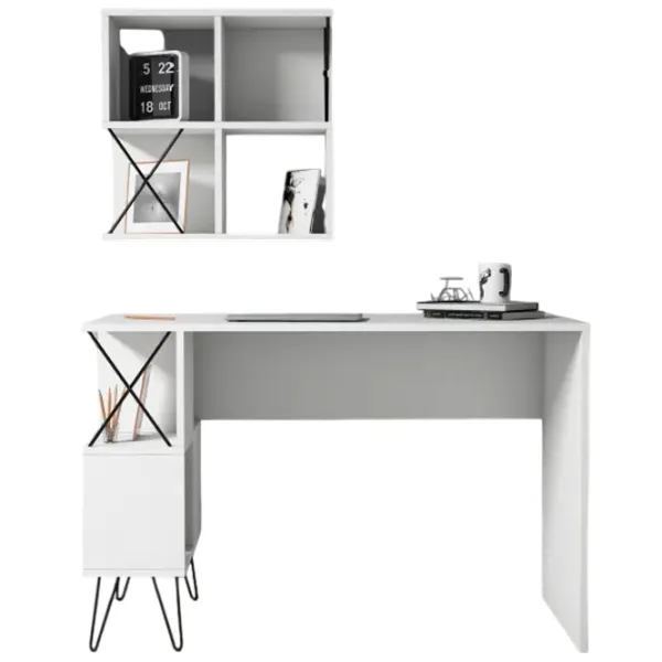Masă de birou Trendy Extra 2 PAL/ White photo 1