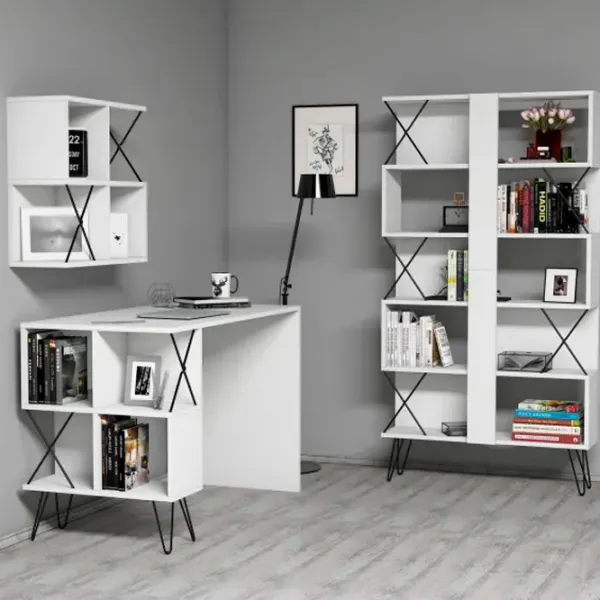 Masă de birou Trendy Extra 2 PAL/ White photo 3