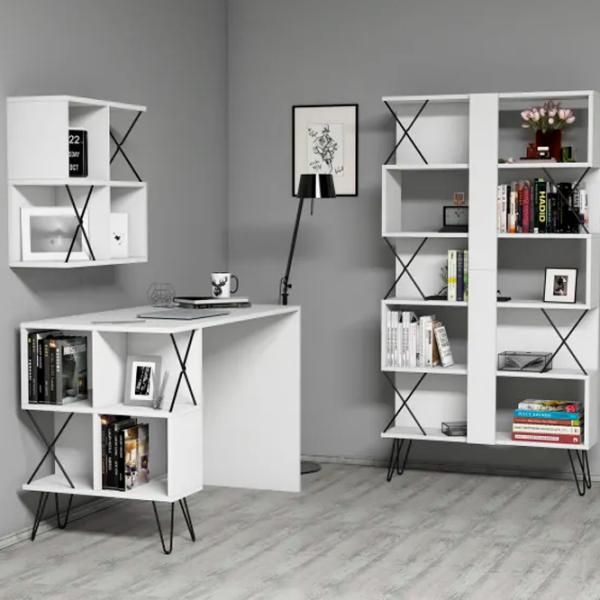 Masă de birou Trendy Extra 2 PAL/ White photo 3