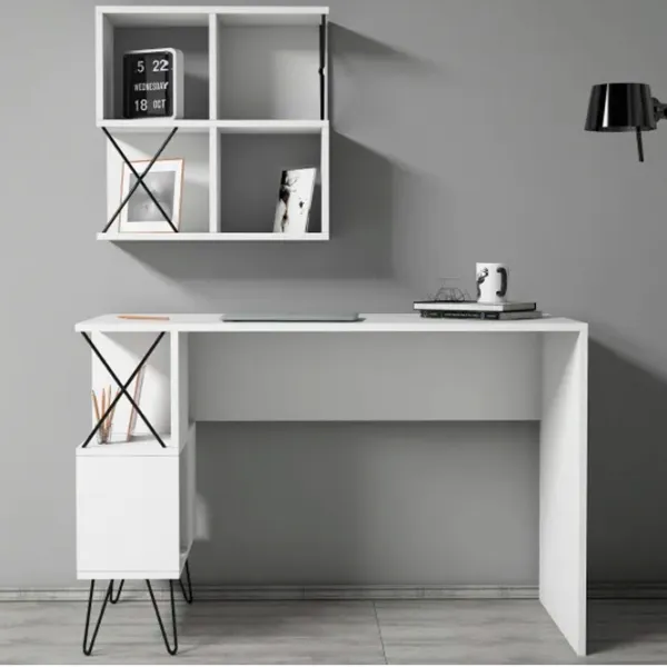Masă de birou Trendy Extra 2 PAL/ White photo 5
