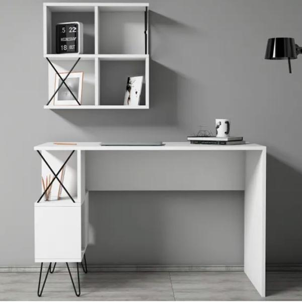 Masă de birou Trendy Extra 2 PAL/ White photo 5
