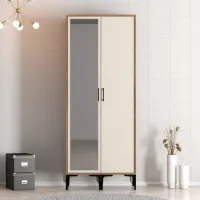 Dulap pentru haine Trendy Kumsal RS 80 x 47.5 x 201.4 / PAL melaminat / Walnut photo 3