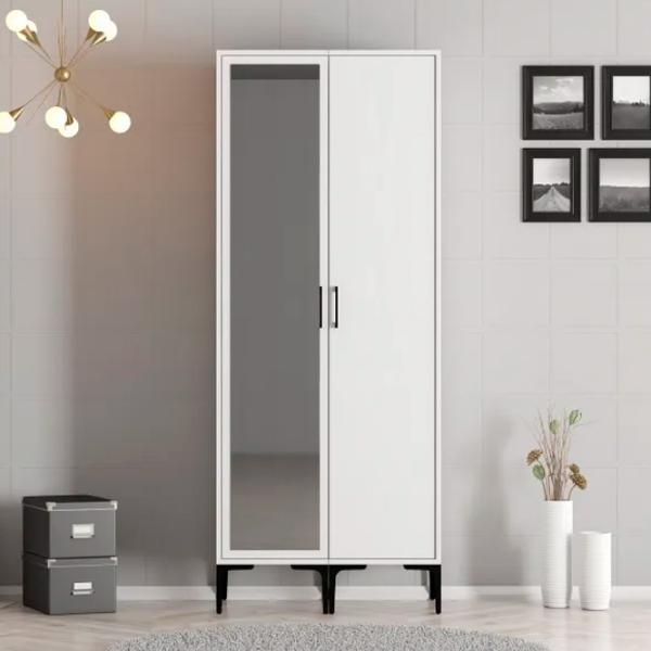Гардероб Trendy Kumsal RS 80 x 47.5см x 201.4 / ДСП меламин / White photo 5