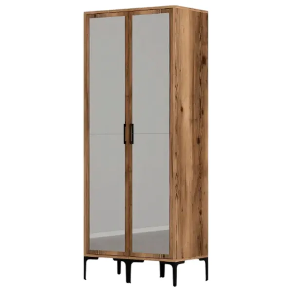 Dulap pentru haine Trendy Kumsal RR 80 x 47.5 x 201.4 / PAL melaminat / Walnut photo 1