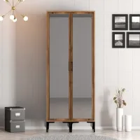 Dulap pentru haine Trendy Kumsal RR 80 x 47.5 x 201.4 / PAL melaminat / Walnut photo 3